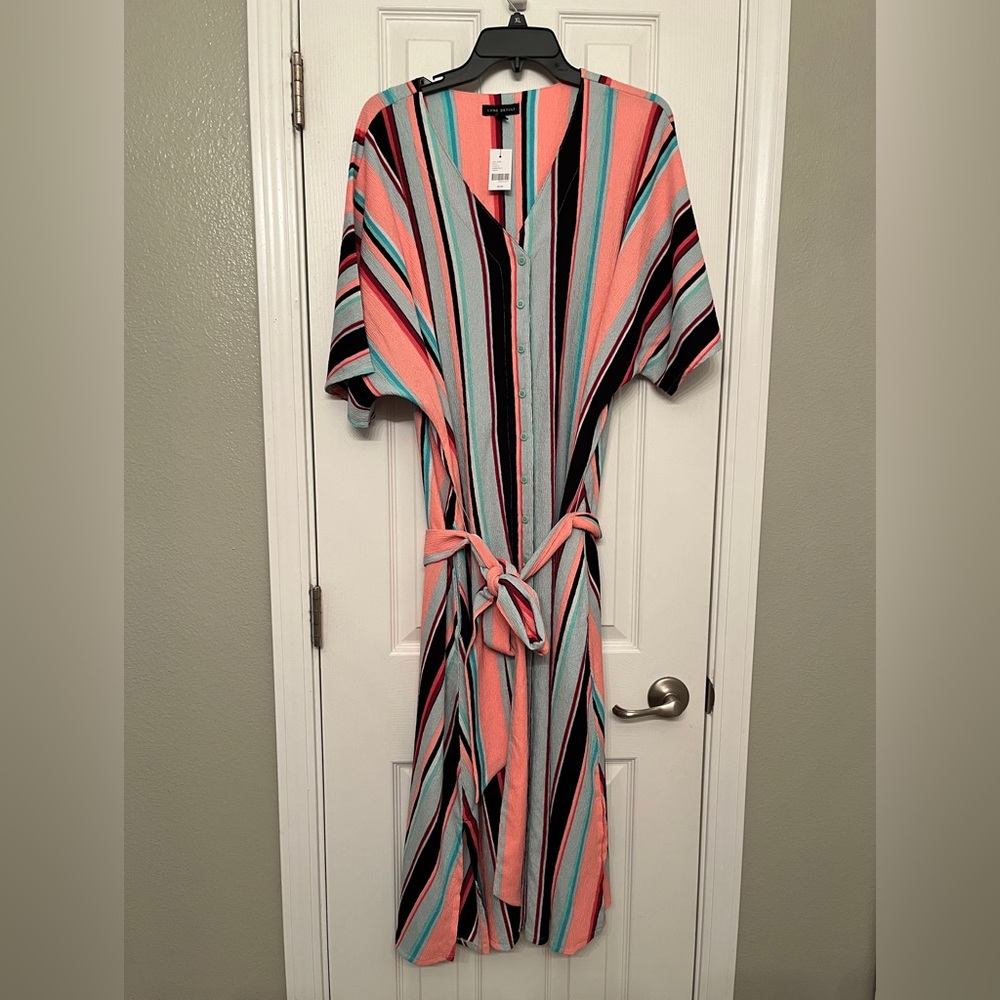 Lane Bryant plus size 22/24W striped Dress with pockets